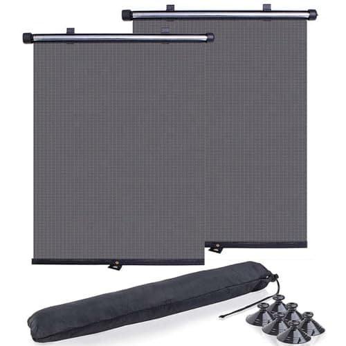 Car Window Shades,2 Pack Window Shade for Baby in Cars,Retractable Car Window Shade for Baby,Side Window Sun Shade Effectively Block UV Rays and Harsh Sunlight(15.7"x18.5") - Image 1