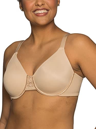Vanity Fair Womens Beauty Back Smoothing Bra, Bust Line Up To 1.5", Non Padded Cups H Minimizer Bra, Damask Neutral, 38DDD US - Image 1