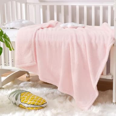 Exclusivo Mezcla Plush Fuzzy Fleece Throw Blanket, Super Soft, Fluffy and Warm Blankets for Couch, Bed, All Season Use (40x50 Inches, Light Pink) - Image 4