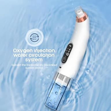 Danvisit Blackhead Remover Vacuum: Water Cycle Facial Pore Cleaner with 3 Suction Power 6 Probes USB Rechargeable Pore Vacuum Blackhead Extractor Tools - Image 8