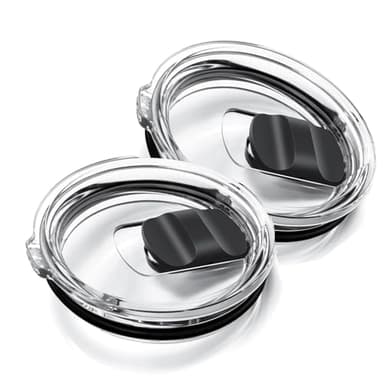 2Pcs 30oz Yeti Tumbler Lids, Replacement Yeti Tumbler Lids with Magnetic Slider Switch, for 30 oz Tumbler, 14 oz Mug 35oz Straw Mug, Spill Proof Coffee Cup Cover Lids, BPA Free - Image 1