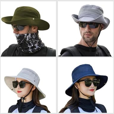 ZOORON Sun Hats for Men Women Fishing Hat UPF 50+ Wide Brim Bucket Hat Summer with UV Protection for Hiking Beach Hats - Image 6