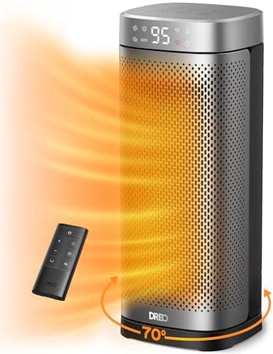Dreo Space Heaters for Indoor Use, 1500W Fast Heating Portable Heaters with Remote, Large PTC Ceramic Electric for Bedroom, 12H Timer, 70° Oscillation, Overheat Protection, Safety Heat for Home Office - Image 1