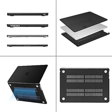 MOSISO Compatible with MacBook Air 15 inch Case M4 M3 M2 2025 2024 2023 Release A3241 A3114 A2941 with Touch ID, Plastic Hard Shell Case&Keyboard Cover&Screen Protector&Storage Bag, Black - Image 5
