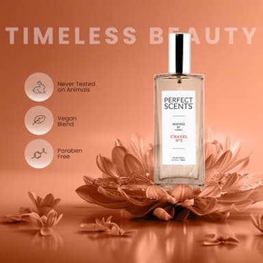 Perfect Scents Fragrances, Inspired by Chanel’s No. 5, Women’s Eau de Toilette, CLEAN, Vegan, Paraben-Free, Phthalate-Free, Never Tested on Animals, 3.4 Fluid Ounces - Image 3