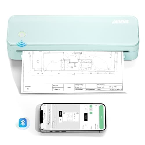 JADENS Portable Printers Wireless for Travel, Thermal Inkless Printer, Support 8.5" X 11" Thermal Paper(Green) - Image 1