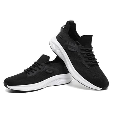BCALLX Slip On Casual Walking Shoes Lightweight Breathable Jogger Running Shoes Comfortable Workout Gym Fashion Sneakers for Men Women (BC2025BlackWhite43) - Image 5