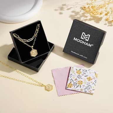 M MOOHAM Layered Initial Necklaces for Women - Cute Letter Initial Z Necklace Choker Necklace Dainty Layered Necklaces for Women - Image 8