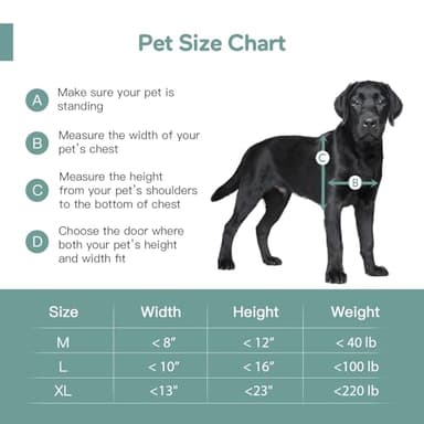 Baboni 3-Flaps Pet Door for Interior and Exterior Doors, Steel Frame and Telescoping Tunnel, Strong and Durable Dog Door(Pets Up to 220 Lb) -X-Large - Image 6