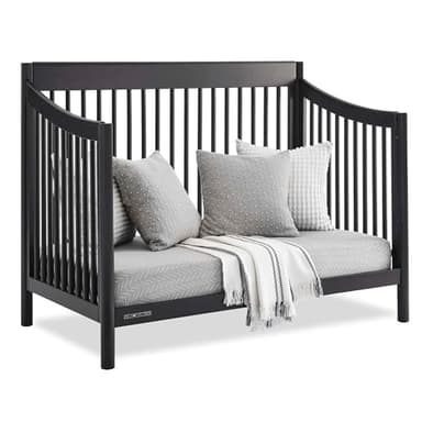 Delta Children Brooks 6-in-1 Convertible Crib - Greenguard Gold Certified, Midnight Grey - Image 11