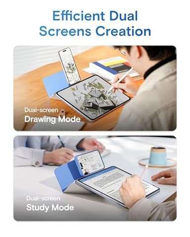 MOFT Dynamic Folio Case for iPad mini 7 A17 Pro (2024), iPad mini 6 (2021), Silm Magnetic Stand Case with 20+ Viewing Angles, Auto Wake/Sleep, Ultra Thin, Cement x Sapphire - Image 5