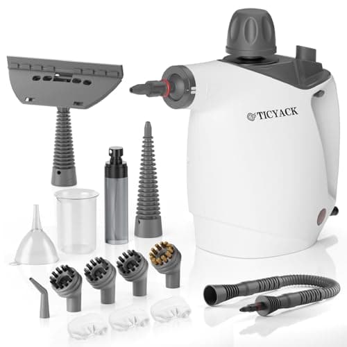 Handheld Steam Cleaner, Steam Cleaner with 16 PCS Accessory & Safety Lock, 500ML Large Capacity Natural Surface Steam for Cleaning, Multipurpose Steam Cleaner for Home, Car, Bathroom, Grease(White) - Image 1