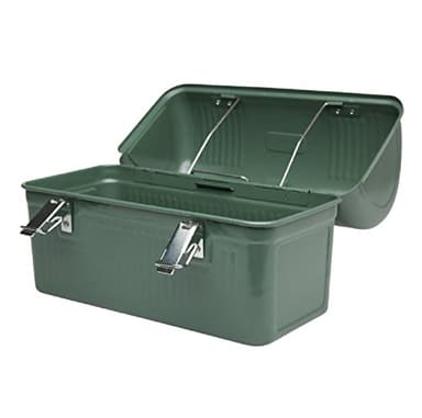 Stanley Classic Lunch Box 10 qt | Vintage Metal Lunchbox | Durable Meal Container with Handle and Latch | Stores Food, Drinks, Thermos, Water Bottle | Hammertone Green - Image 4