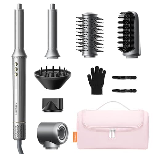 Easywave 7 in 1 Hair Styler & Hair Dryer Brush, 110,000 RPM High-Speed Blow Dryer with Negative Ions for Frizz-Free Styling Fast Drying Curling Volumizing Straightening, Hot Air Styler with Travel Bag - Image 1