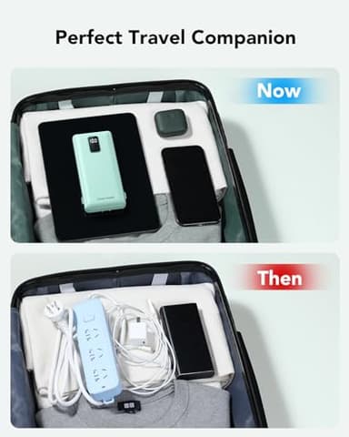 charmast Portable Charger with Built-in Cables and Plug, 10000mAh USB C Power Bank Fast Charging, External Battery Pack Slim, Travel Essentials Compatible with iPhones, Samsung Galaxy, iPad - Image 6