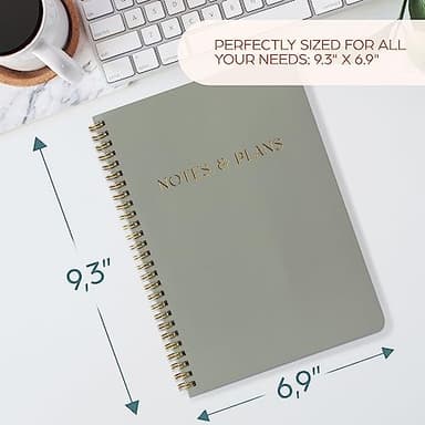 Beautiful Daily Planner And Notebook With Hourly Schedule - Aesthetic Spiral To do List Notepad to Easily Organize Your Tasks And Appointments - Stylish Book And School Or Office Supplies For Women - Image 8