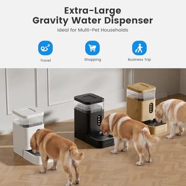Gardner Pet Automatic Dog Water Dispenser Gravity Waterer with Stainless Steel Bowl Water Dispenser 8.5L Large Capacity Water Feeder with Filters for Dogs Cats Pets, BPA-Free Noise-Free (White, 8.5L) - Image 8