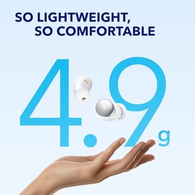 Soundcore by Anker Space A40 Auto-Adjustable Active Noise Cancelling Wireless Earbuds, Reduce Noise by Up to 98%, 50H Playtime, Comfortable Fit, App Customization, Wireless Charge (White) - Image 6