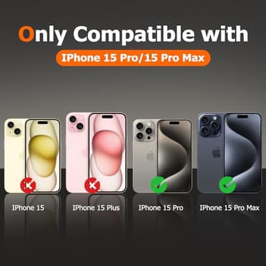 Solnern Compatible for iPhone 15 Pro Max/ 15 Pro Camera Lens Protector, Gliter Bling Diamond 9H Tempered Glass Camera Cover screen Metal Ring Scratch Resistant(Black) - Image 7