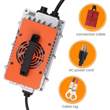 CHINS 36V Lithium Golf Cart Battery, 36 Volt 100Ah LiFePO4 Battery, Built-in Bluetooth 200A BMS, Includes 36V 25A Charger, Monitor, Perfect for Golf Carts - Image 3