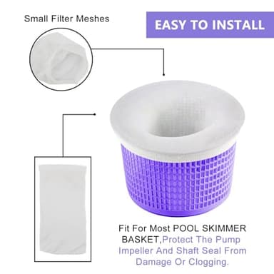 Coopache 30-Pack of Pool Skimmer Socks - Filters Baskets, Skimmers Cleans Debris and Leaves for In-Ground and Above Ground Pools - Image 2