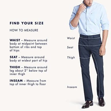 Tommy Hilfiger Men's Chino Pants Custom Fit, Sand Khaki 32x30 - Image 4