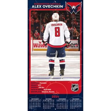 TURNER SPORTS Washington Capitals Alex Ovechkin 2025 12x12 Player Wall Calendar (25998012000) - Image 2