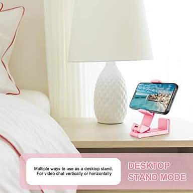 Perilogics Airplane Phone Holder Mount Universal in Flight Hands Free Viewing with Multi-Directional Dual 360 Degree Rotation (Black/Pink) - Image 6