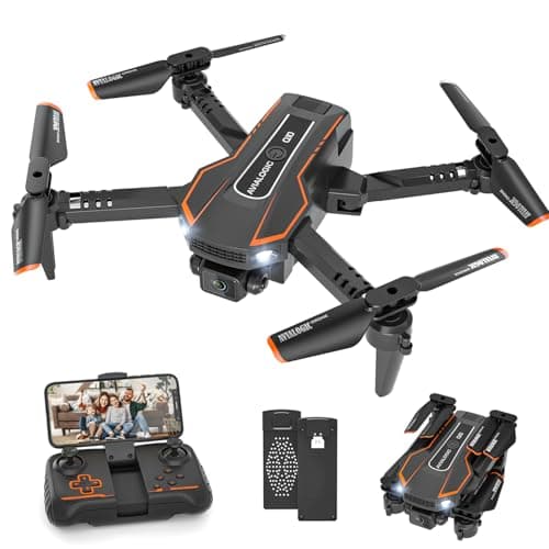AVIALOGIC Mini Drone with Camera for Kids, Remote Control Helicopter Toys Gifts for Boys Girls, FPV RC Quadcopter with 1080P HD Live Video Camera, Altitude Hold, Gravity Control, 2 Batteries, Black - Image 1