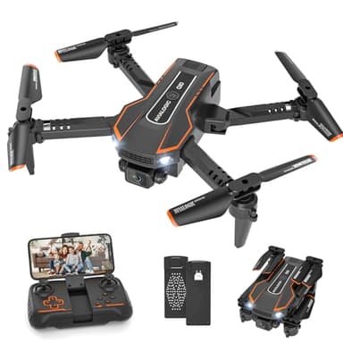 AVIALOGIC Mini Drone with Camera for Kids, Remote Control Helicopter Toys Gifts for Boys Girls, FPV RC Quadcopter with 1080P HD Live Video Camera, Altitude Hold, Gravity Control, 2 Batteries, Black - Image 1