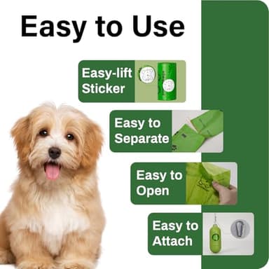 Lesibag Dog Poop Bags Rolls With Dispenser, Strong and Leak-proof Waste Bags for Pets, Floral Scented, 420 Count (28 Packs of 15), 13 Inch x 9 Inch (Green) - Image 4