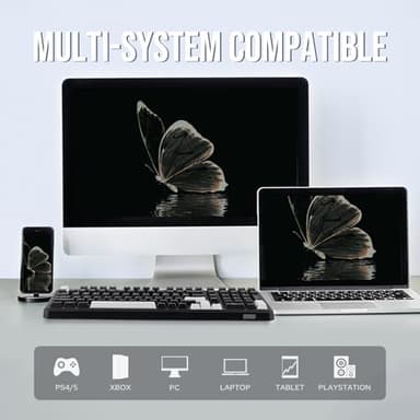 EPOMAKER TH99 Tri-Mode Wireless Mechanical Keyboard with 8000mAh Battery, Hot Swappable Custom RGB Gaming Keyboard with Numpad, Gasket Creamy for PC/Mac/Office (Black) - Image 3