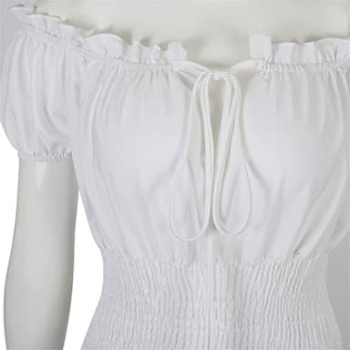 Zhitunemi Renaissance Costume Women Dress: Halloween Costumes Woman 2025 Renaissance Dresses - Halloween Party Theme Events White 2XL - Image 7