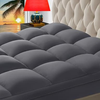 CHOKIT Queen Mattress Topper, Extra Thick Pillow Top Mattress Pad for Back Pain Relief, Cooling Bed Topper Mattress Cover with 8-21 Inch Deep Pocket - Image 1