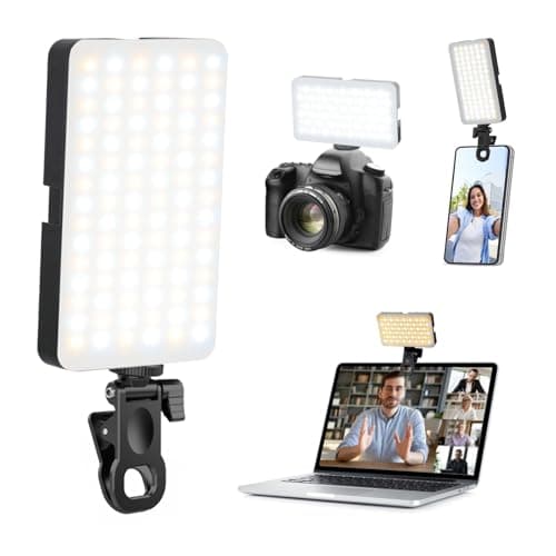 Portable Selfie Light for iPhone: 90 LED Rechargeable Phone Fill Lights, Ring Light for Camera Picture, Makeup Photo, Video Conferences, Laptop Use, Zoom Meetings, TikTok, Vlog Photography