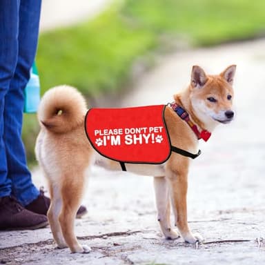 JXGZSO Please Don’t Pet I'm Shy Dog Jacket Vest Anxious Dogs Walking Slogan Warning Vest (Please -Im Shy L) - Image 5