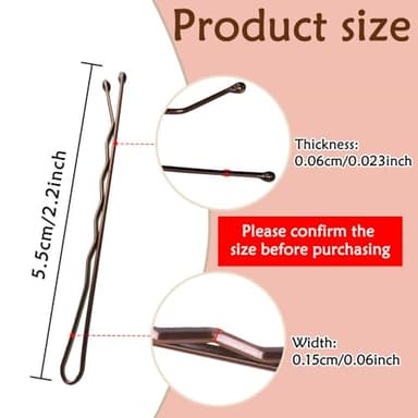 Bobby Pins Brown, 330 Count 2.2 Inch Hair Pins With Cute Box, Premium Bobby Pin For Kids, Girls And Women, Great For All Hair Types - Image 2