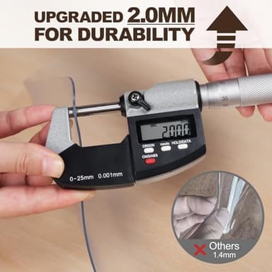 Clear Office Chair Mat, 50"x 60" No Slip Vinyl Desk Chair Mat for Hard Floors, 2mm Thick Heavy-Duty Computer Floor Mat, Waterproof Rolling Chair Floor Protector for Home Office - Image 2