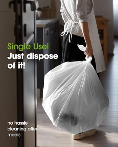 Pureegg Plastic Table Cloth Disposable 20 Pack, 54 x 108 Inch Table Cloths, Party, Picnic, Wedding, Decorative Tablecloths, Rectangle, White Plastic Cover, Leakproof & Sturdy, White - Image 5