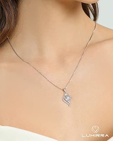 Wedding Anniversary Jewelry Gift for Wife from Husband, Wife Birthday Gift Idea, 1 Carat Moissanite Diamond Pendant Necklace in 925 Sterling Silver with 2 Chains, Romantic and Elegant Present for Her - Image 7