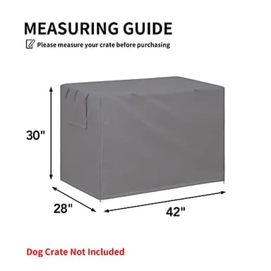Easy-Going Dog Crate Cover 42 Inch Dog Kennel Cover for Dog, Cage Covers for Dog Crates Fit (42" L x28 Wx30 H) Grey - Image 2
