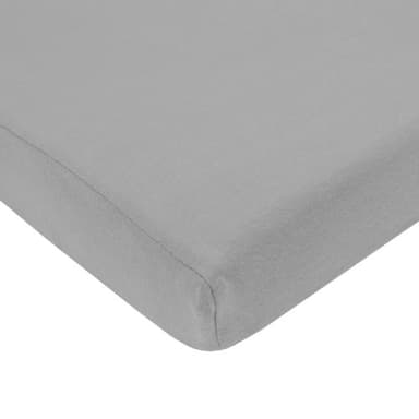 TL Care Supreme 100% Natural Cotton Jersey Knit Mini Crib Sheet, Gray, 24" x 38", Soft Breathable, for Boys and Girls - Image 1