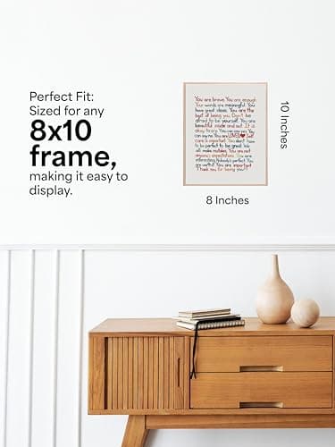 “You Are Brave, You Are Enough” Inspirational Wall Art Print – Affirmation Typography Poster for Self-Love, Mental Health – Classroom, Office, Bedroom, Therapy Room Décor – 8x10 Unframed - Image 2