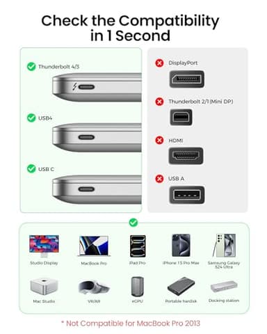 Silkland USB 4 Cable for Thunderbolt 4 Cable 4FT, 40Gbps Data Sync, 8K/6K@60Hz, 240W Charging, [USB-IF Certified] USB C to USB C Thunderbolt Cable, Compatible for MacBook, SSD, Docking, iPhone 16,eGPU - Image 7