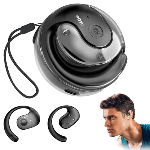 Translation Earbuds Real Time, Ai Translator Earbuds Bluetooth Wireless - Supports 144+ Languages, Over-Ear AI Headphones for iOS and Android, Ideal for Travel and Business (Black) - Image 1