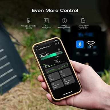 EF ECOFLOW Solar Generator DELTA 2 Max 2048Wh With 400W Solar Panel, LFP Battery Portable Power Station Up to 3400W AC Output Fast Charging 0-80% in 43 Min solar powered generator For Camping, RV - Image 9