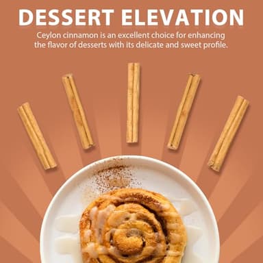 Soeos Ceylon Cinnamon Sticks, Organic Cinnamon Sticks, Real Cinnamon farmed in Sri Lanka, Non-GMO, Cinnamon for Coffee, Baking, Cooking and Beverages 1 oz (28g) - Image 3