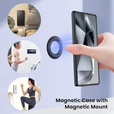 Nillkin Samsung Galaxy S25 Ultra MagSafe Case, Military-Grade Protection, Slim Soft Bumper Protective Cover with Magnetic Mount, Shockproof Protective, TPU+PC Phone Case Black - Image 6