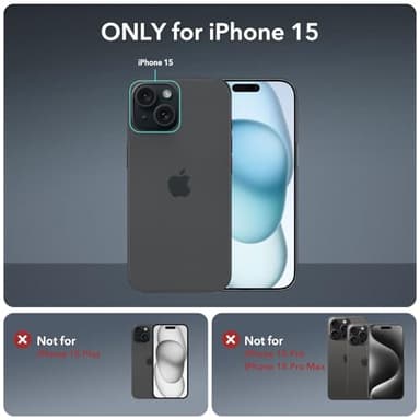 ESR for iPhone 15 Case, Compatible with MagSafe, Full-Body Military-Grade Drop Proof Case with Built-in 9H+ Tempered Glass Screen Protector, Armor Series, Clear Blue - Image 2