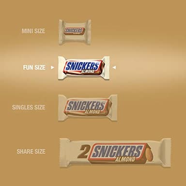 SNICKERS Fun Size Almond Milk Chocolate Candy Bars Bulk Pack, 10.23 oz Bag - Image 4